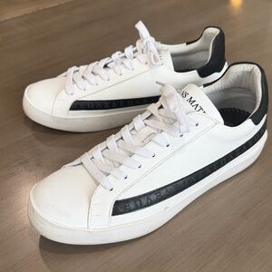 Sans Matin Olympus White and Black Luxe Sneakers